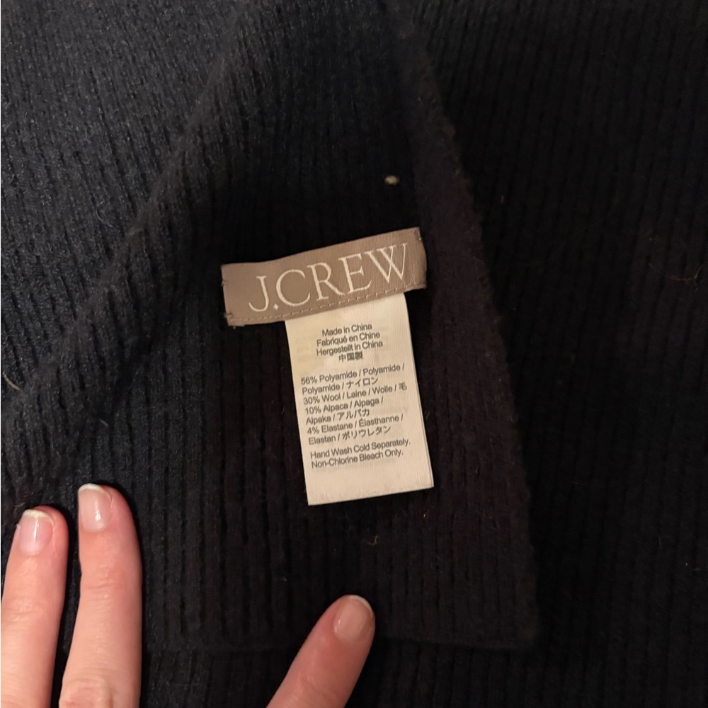 J.Crew Ribbed Scarf - Black - Picture 3 of 4
